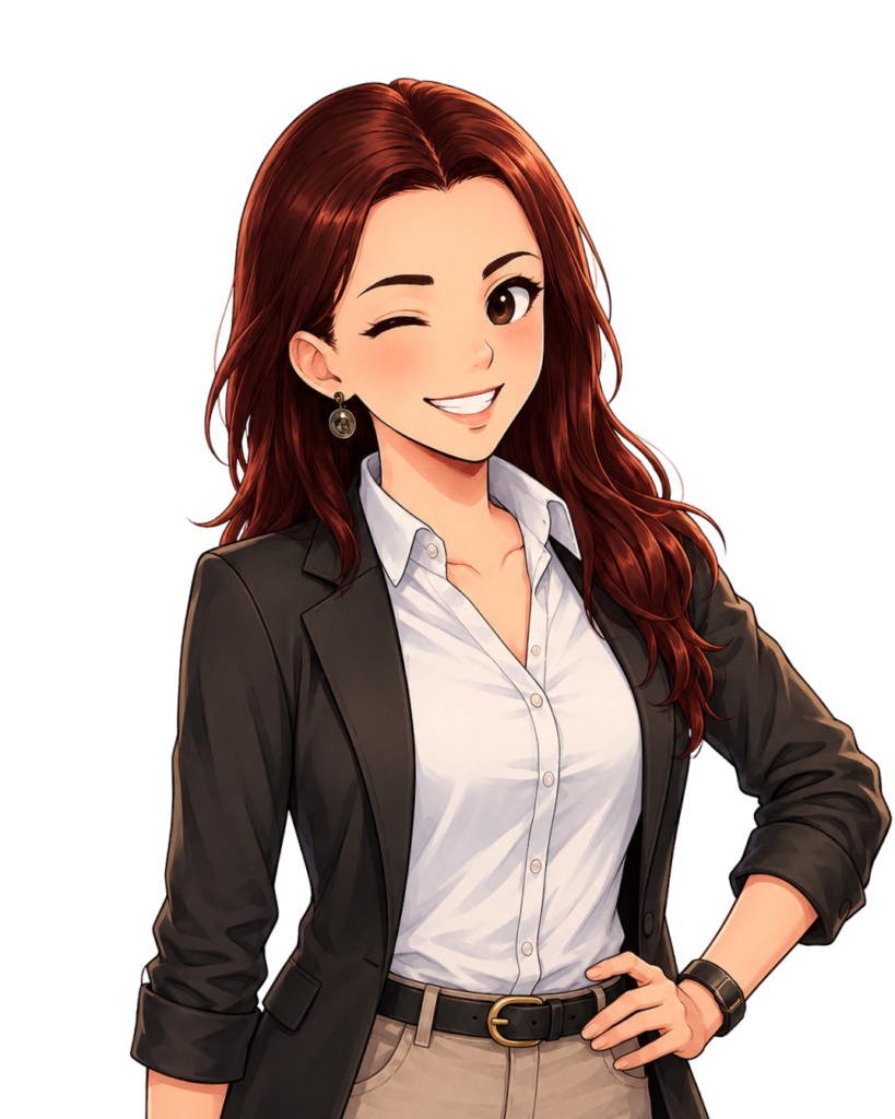 Avatar anime soysilviacrea guiñando ojo, desarrolladora web y creadora de contenido Sevilla