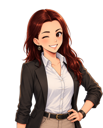 Avatar anime soysilviacrea guiñando ojo, desarrolladora web y creadora de contenido Sevilla